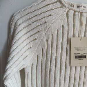Bohme Ivory Ribbed Knit Top
